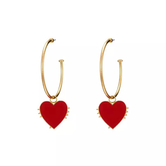 3/$30 ❤️ Heart Hoop Earrings - Picture 2 of 3